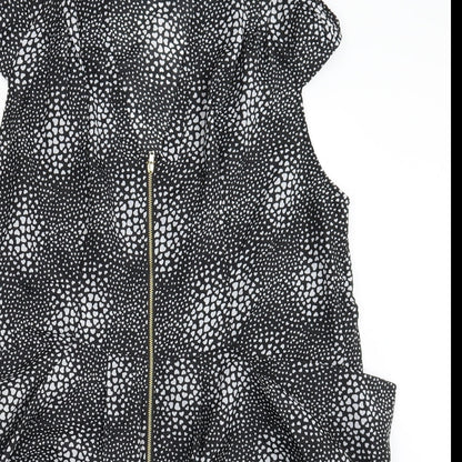 Womens UK Size 10 Yours Black Basic Blouse