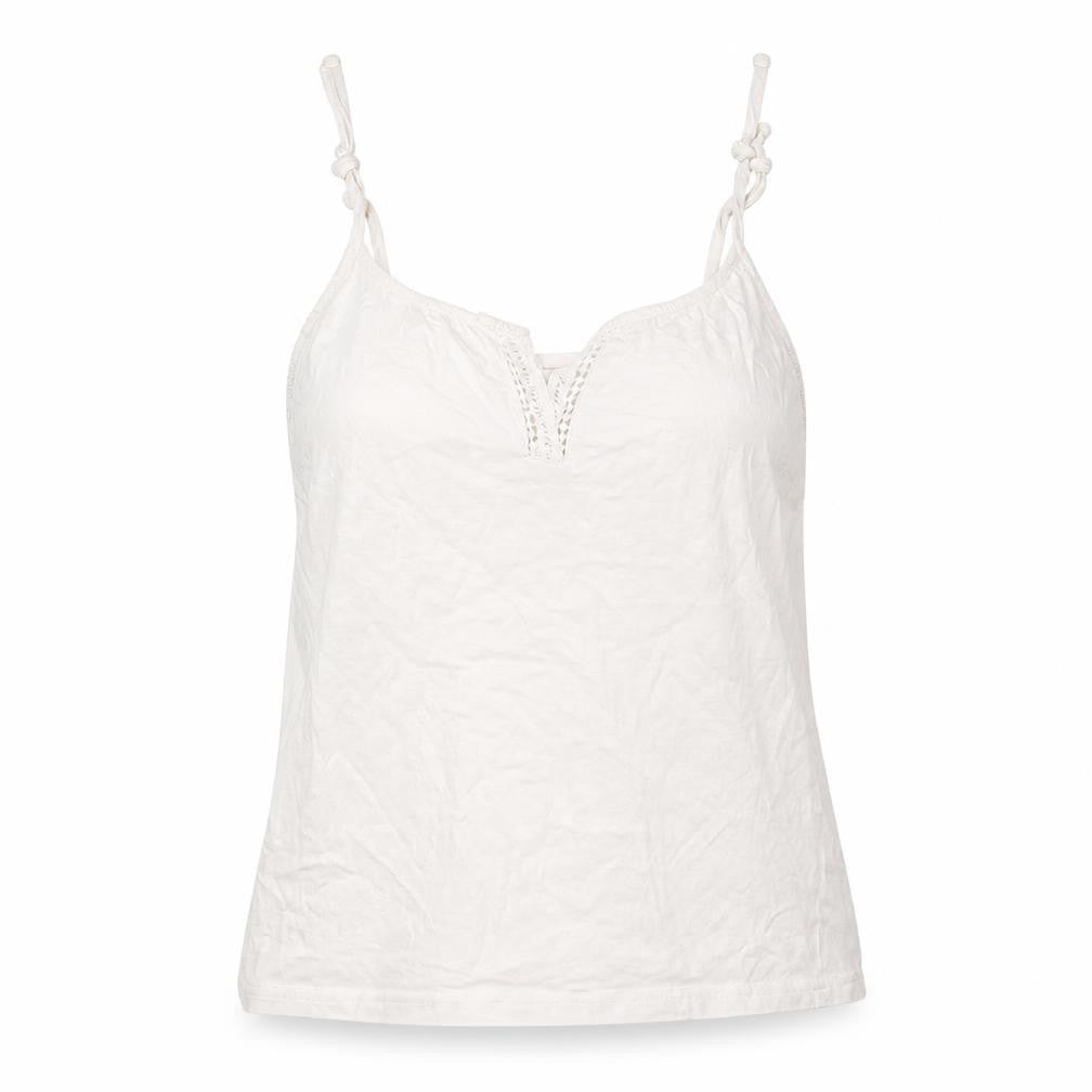 Womens UK Size 4 Love To Lounge White Basic Tank