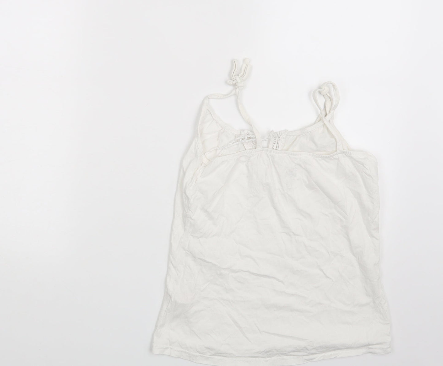 Womens UK Size 4 Love To Lounge White Basic Tank