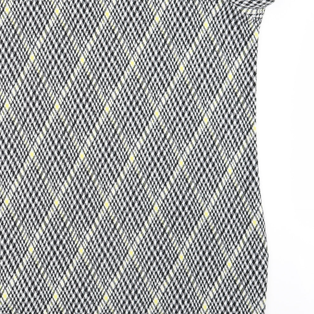 Peacocks Womens Black Argyle/Diamond  T-Shirt Dress  Size 20