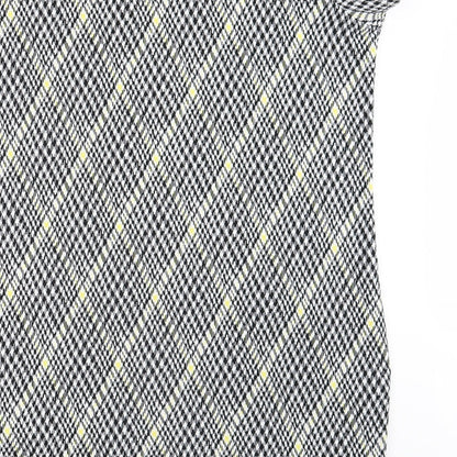 Peacocks Womens Black Argyle/Diamond  T-Shirt Dress  Size 20