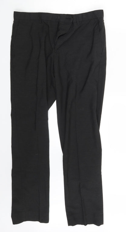 Find Mens Black   Trousers  Size 34 in L31 in
