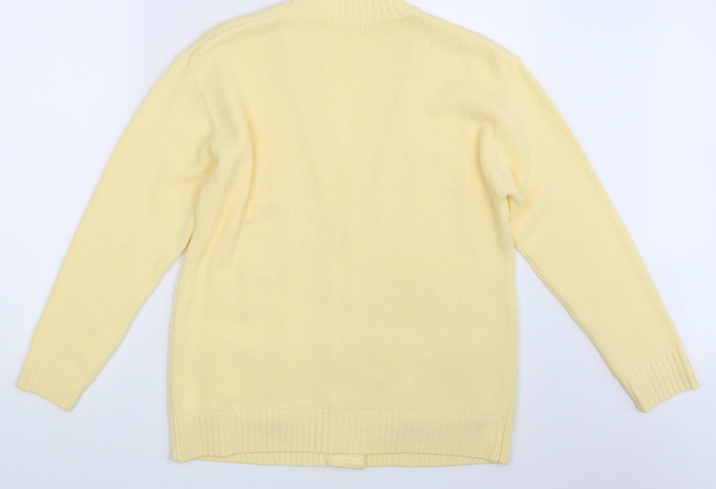 Womens UK Size One Size Preworn Yellow Cape Jumper