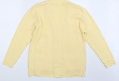 Womens UK Size One Size Preworn Yellow Cape Jumper