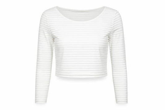 Womens UK Size M Divided White Cropped T-Shirt