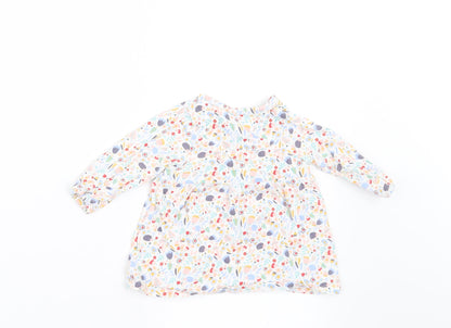 Marks and Spencer Girls White Floral  A-Line  Size 3-6 Months
