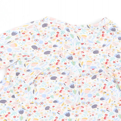 Marks and Spencer Girls White Floral  A-Line  Size 3-6 Months