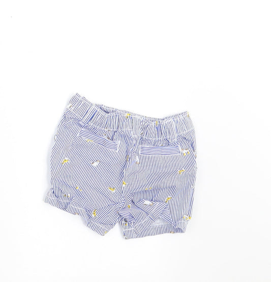 Carters Boys Blue Striped  Cropped Trousers Size 9 Months  - shorts