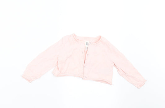 Gap Girls Pink   Cardigan Jumper Size 6-9 Months