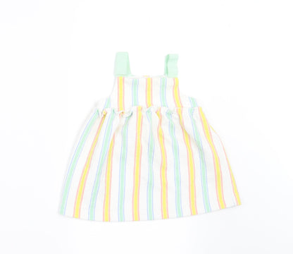 Zara Girls White Striped  A-Line  Size 3-6 Months