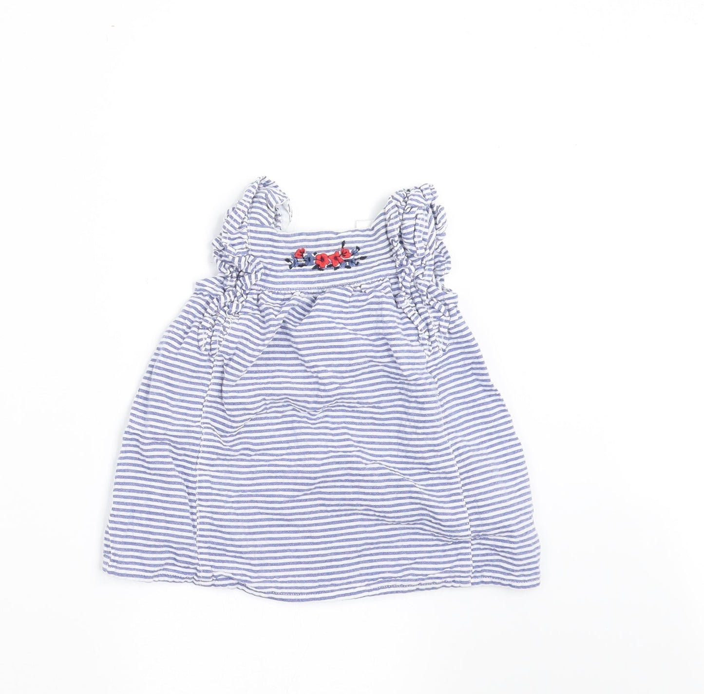 F&F Girls Blue Striped  A-Line  Size 3-6 Months