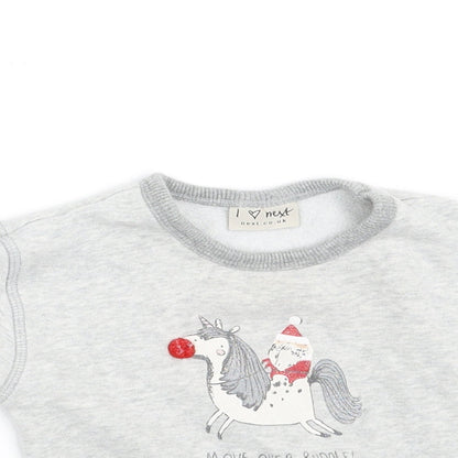 NEXT Boys Grey   Pullover Jumper Size 3-6 Months  - christmas