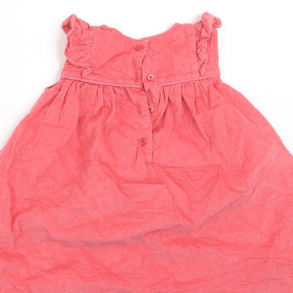 Marks and Spencer Girls Orange  Corduroy A-Line  Size 9-12 Months