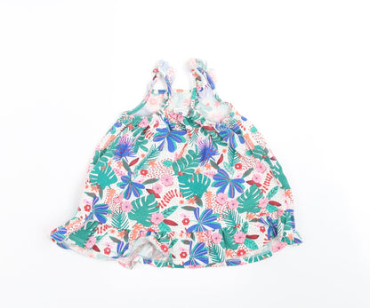 F&F Girls White Fair Isle  A-Line  Size 9-12 Months