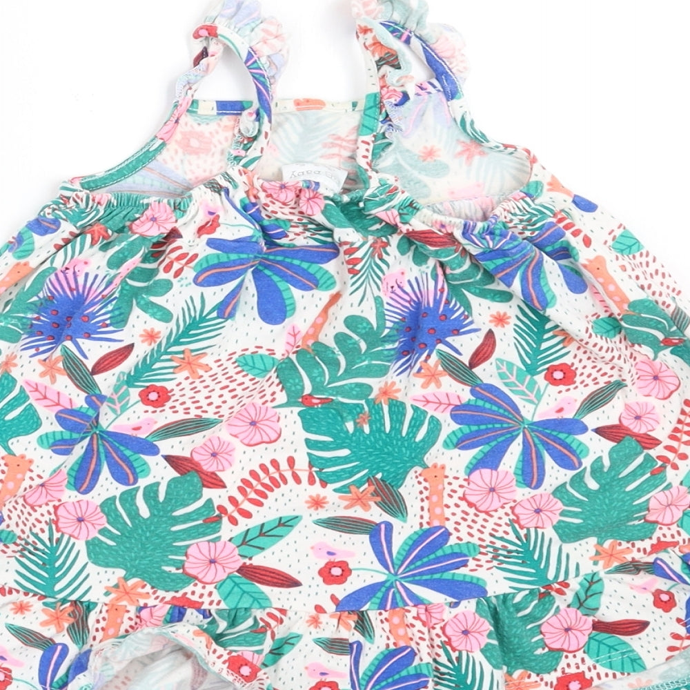 F&F Girls White Fair Isle  A-Line  Size 9-12 Months