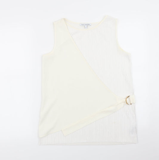 Womens UK Size 10 NEXT White Basic Blouse