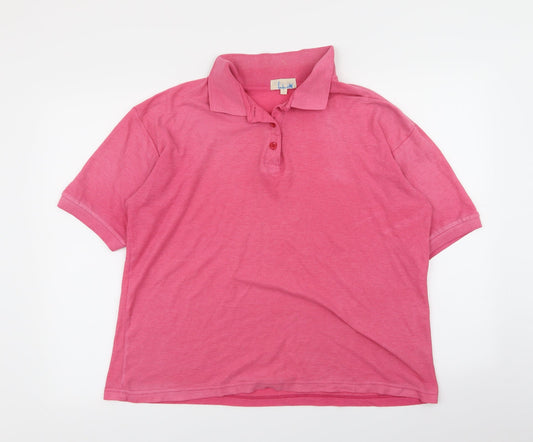 glassigue Mens Pink    Polo Size M