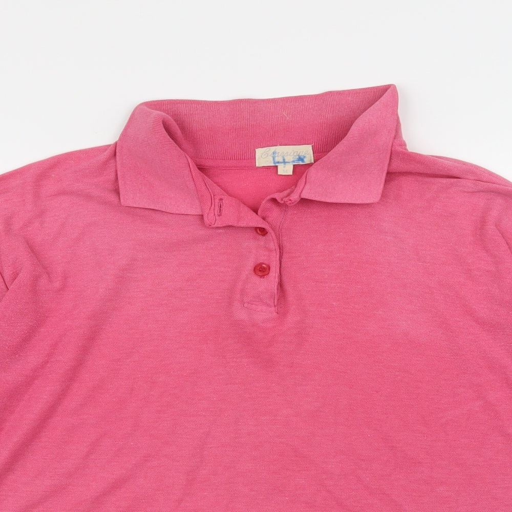 glassigue Mens Pink    Polo Size M