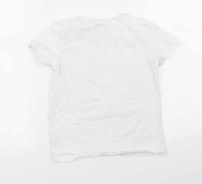 F&F Girls White   Basic T-Shirt Size 6-7 Years