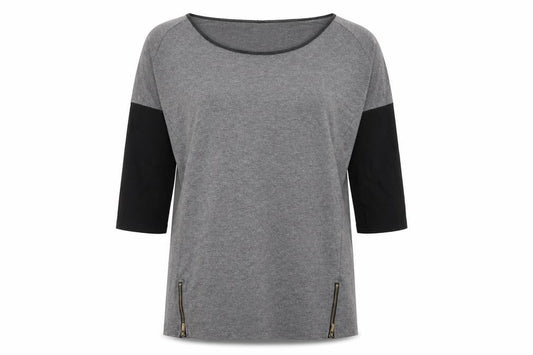 Womens UK Size 10 ESMARA Grey Basic T-Shirt