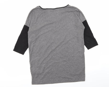 ESMARA Womens Grey   Basic T-Shirt Size 10