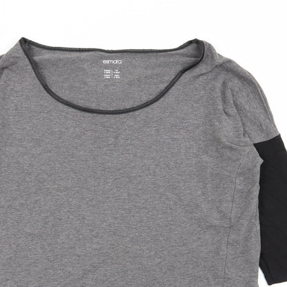 ESMARA Womens Grey   Basic T-Shirt Size 10