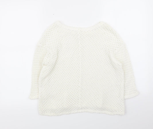 Womens UK Size 8 River Island White Pullover Jumper