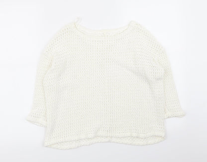 Womens UK Size 8 River Island White Pullover Jumper
