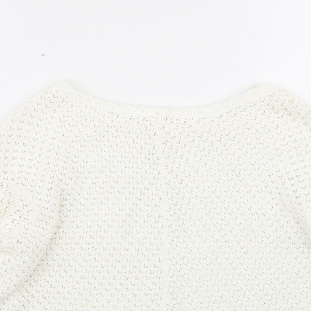 Womens UK Size 8 River Island White Pullover Jumper