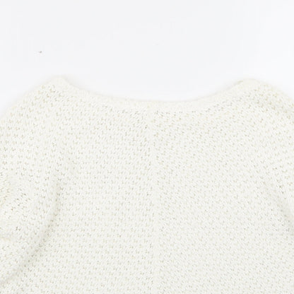 Womens UK Size 8 River Island White Pullover Jumper