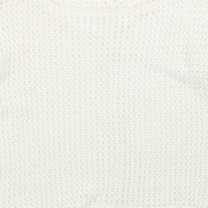 Womens UK Size 8 River Island White Pullover Jumper