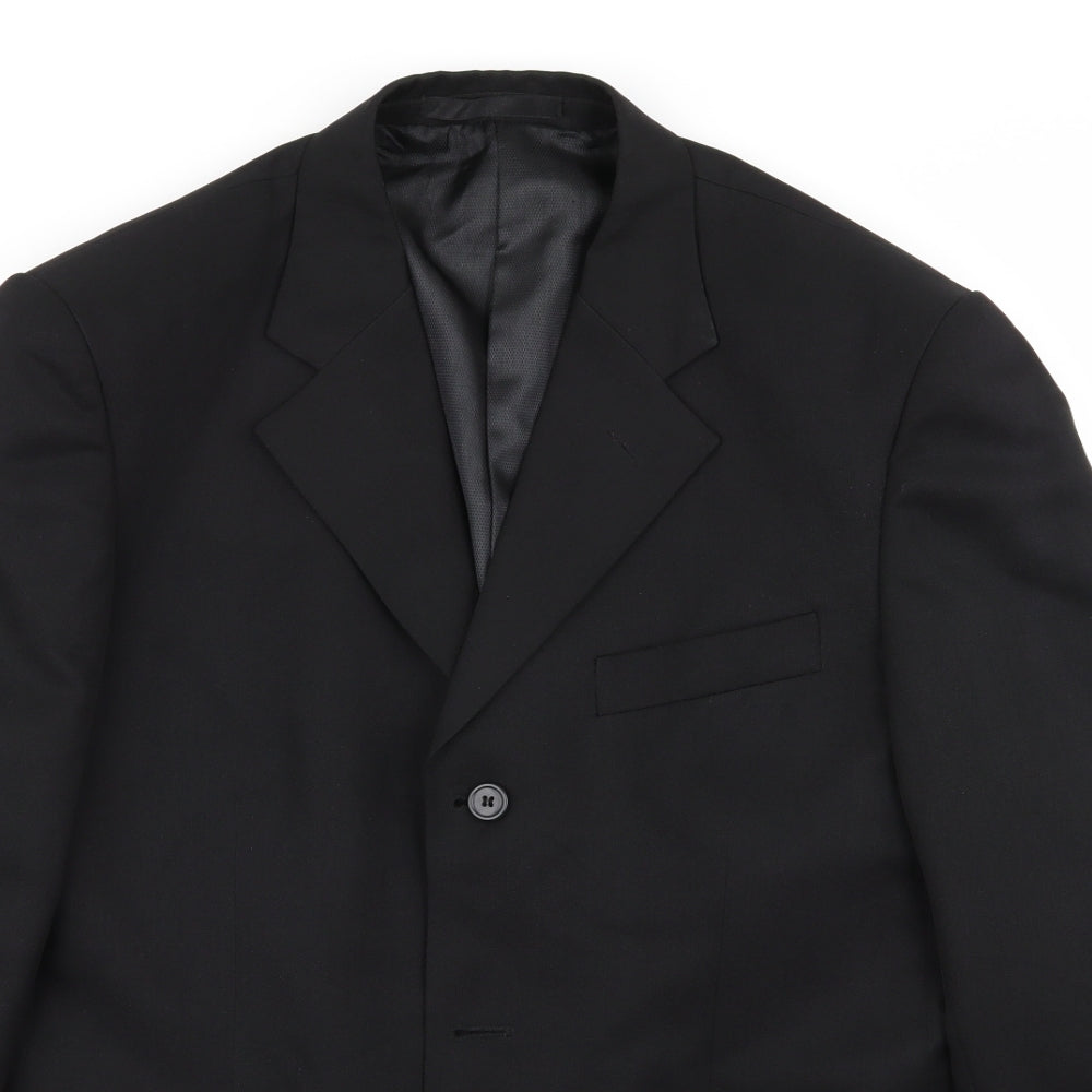 Mens UK Size 40 Matalan Regular Black Suit Jacket