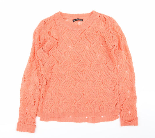 Primark Womens Orange   Pullover Jumper Size 8