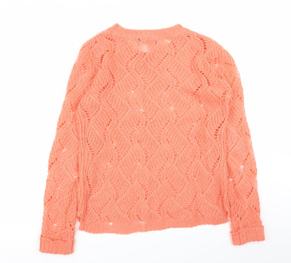 Primark Womens Orange   Pullover Jumper Size 8