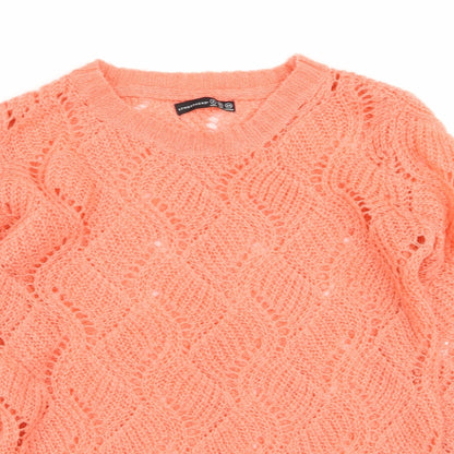 Primark Womens Orange   Pullover Jumper Size 8