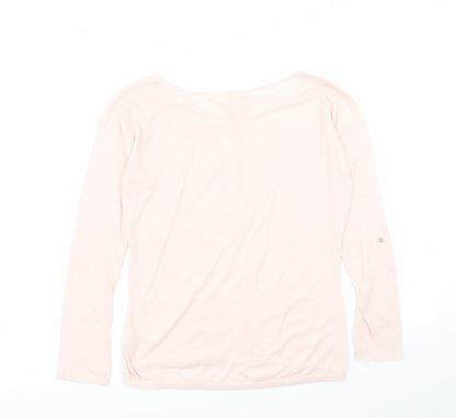 Womens UK Size L Bershka Pink Basic T-Shirt