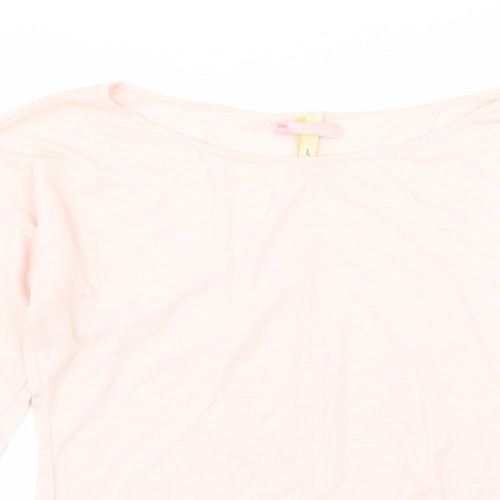 Womens UK Size L Bershka Pink Basic T-Shirt