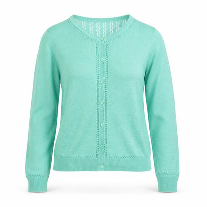 INDISKA Womens Green Geometric  Cardigan Jumper Size L