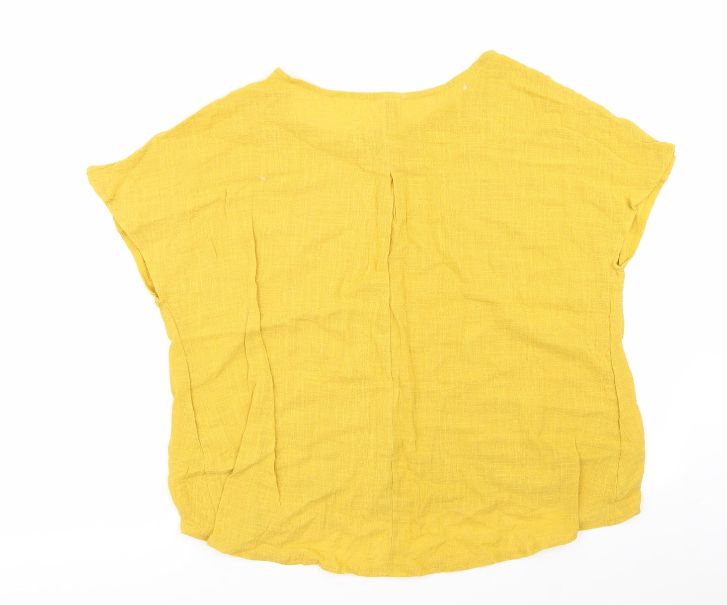 Womens UK Size XL Preworn Yellow Basic T-Shirt