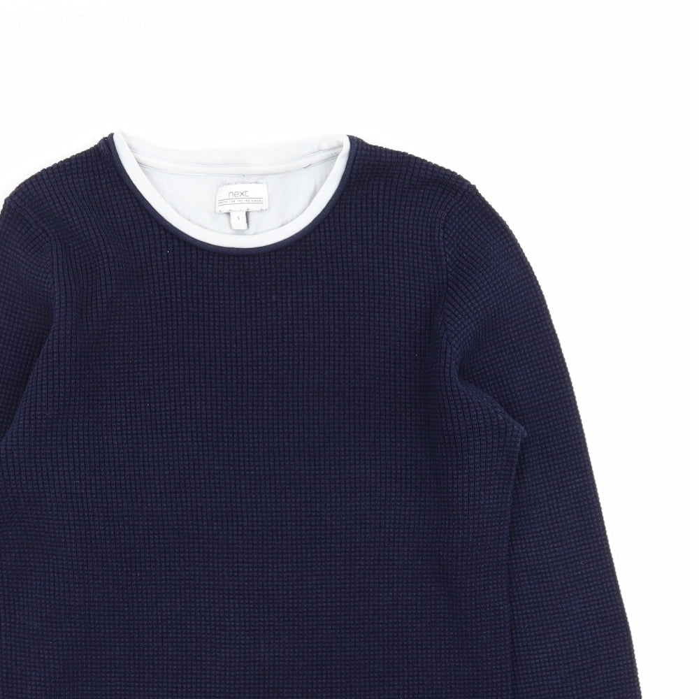 NEXT Mens Blue   Pullover Jumper Size S
