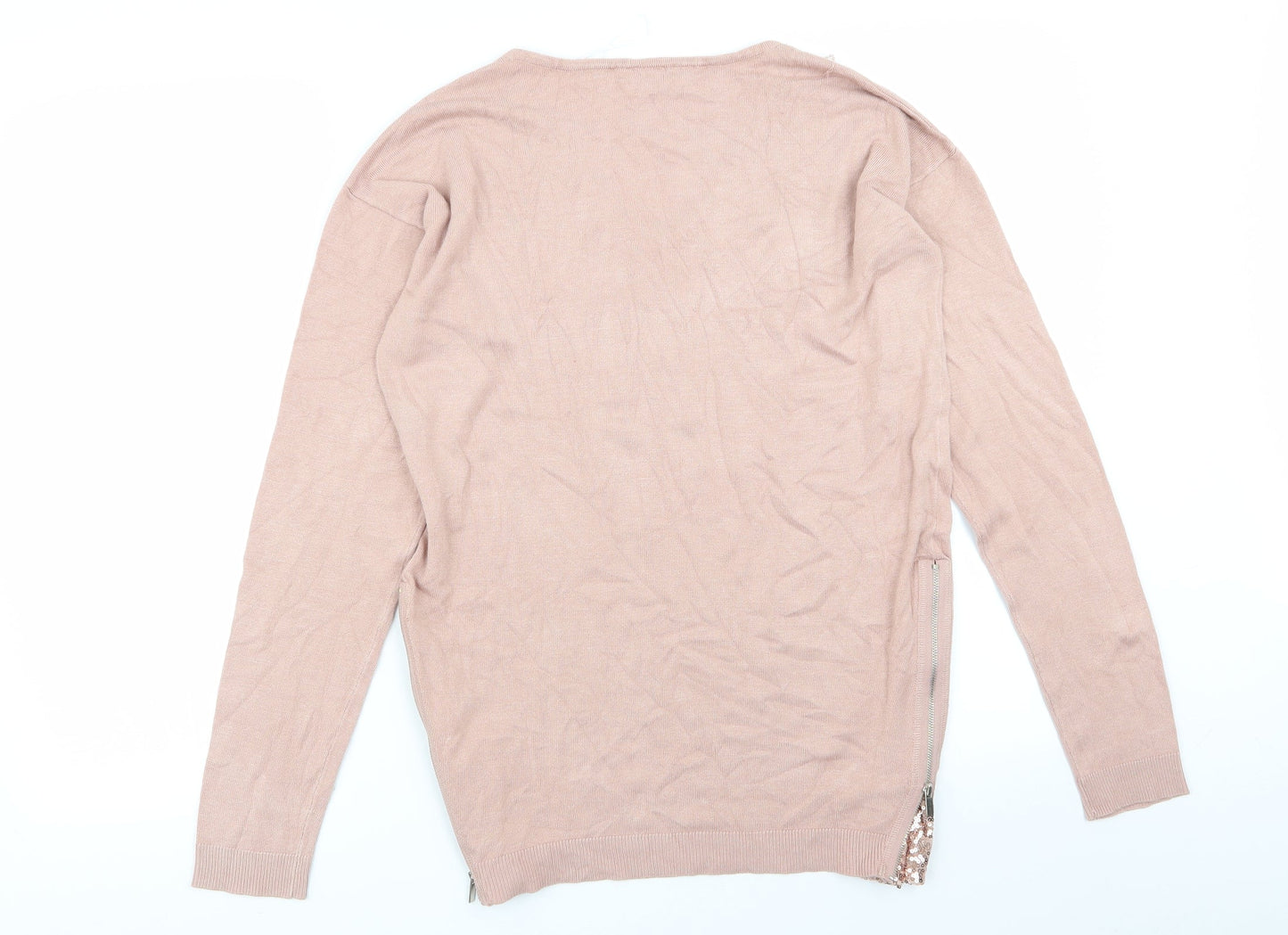 Womens UK Size S Body Flirt Pink Basic T-Shirt