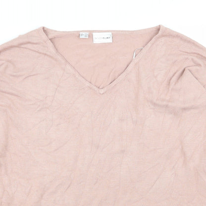 Womens UK Size S Body Flirt Pink Basic T-Shirt