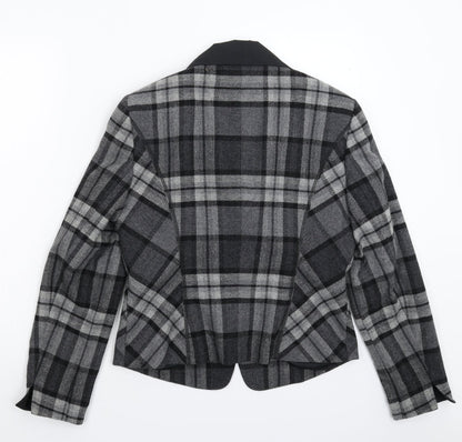 Gerry Weber Womens Grey Check  Jacket Blazer Size 12