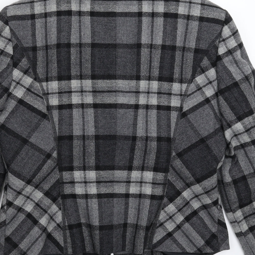 Gerry Weber Womens Grey Check  Jacket Blazer Size 12