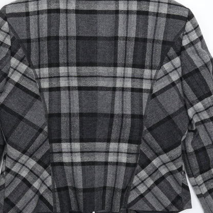 Gerry Weber Womens Grey Check  Jacket Blazer Size 12