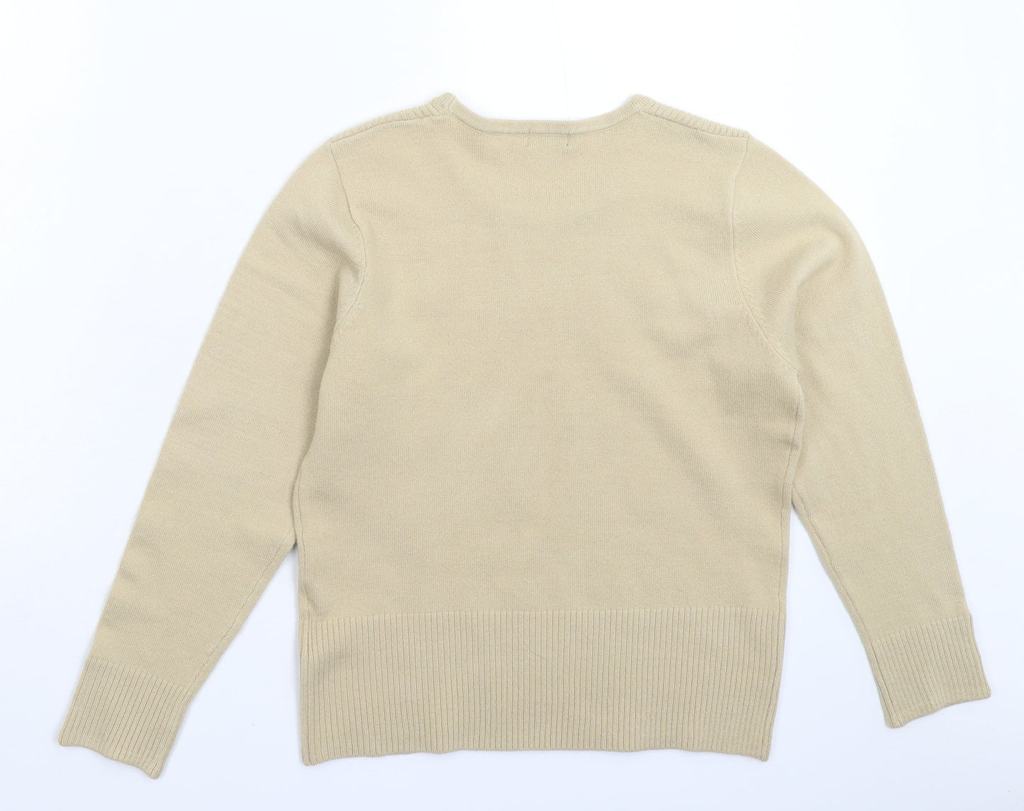 Womens UK Size M Filati Beige Pullover Jumper