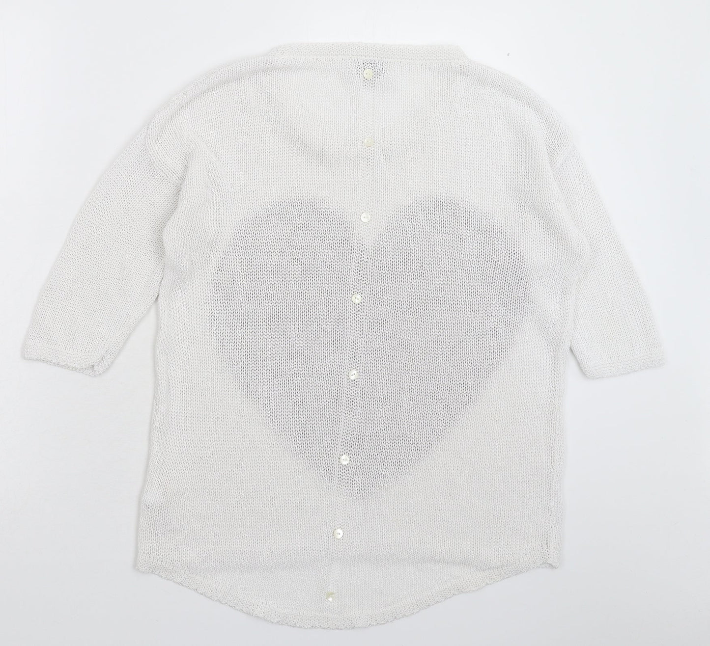 Womens UK Size 12 NEXT White Pullover Jumper