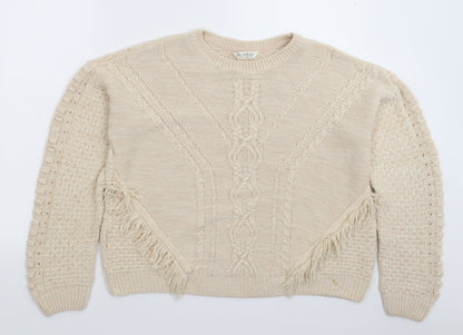 Womens UK Size 14 Marks and Spencer Beige Pullover Jumper