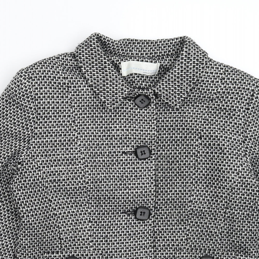 Womens UK Size 12 AMARANTO Regular Grey Blazer