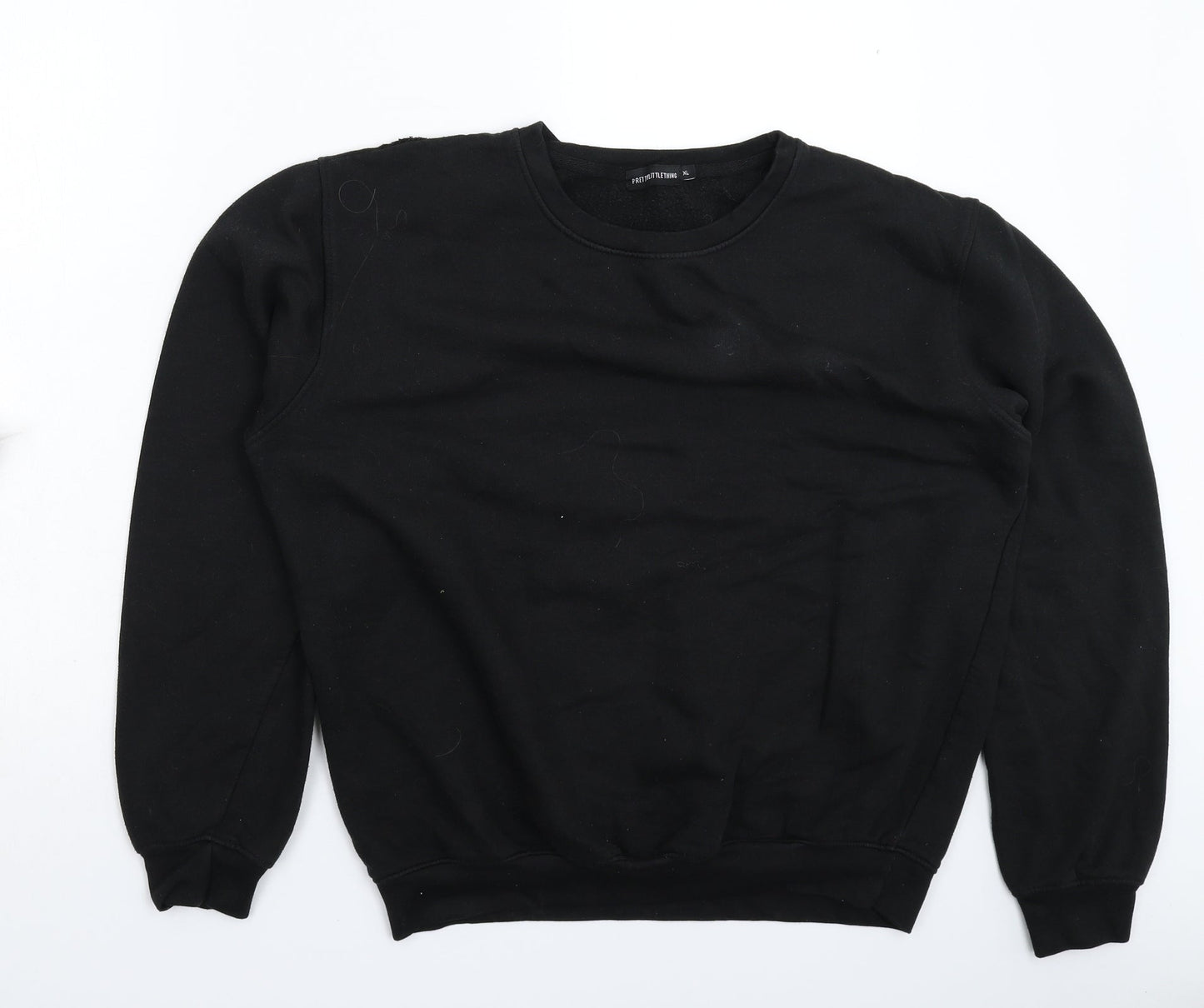 PRETTYLITTLETHING Womens Black   Pullover Sweatshirt Size XL